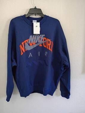 Nike Men's Blue 'New York Air' Crewneck Sweatshirt